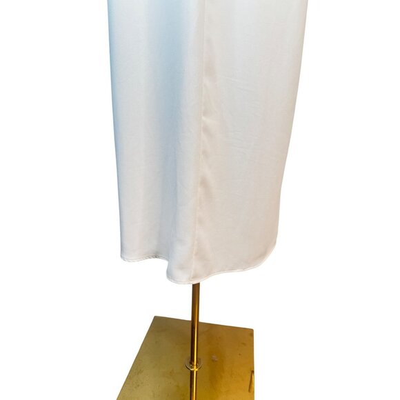2/$30 Zara Small Cream Long Sleeve Drape Flowy Front Midi Dress Polyester - Picture 10 of 16